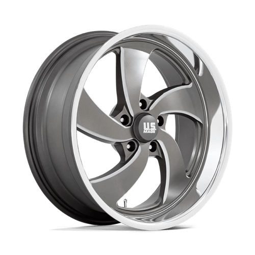 US Mag 1PC U133 DESPERADO, 20X9.5, 5X120.65, ET1, CB72.56, ANTHRACITE MILLED DIAM-CUT LIP U133209561+01L