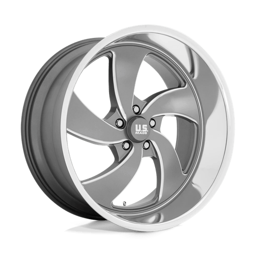 US Mag 1PC U133 DESPERADO, 22X8.5, 5X127, ET1, CB78.1, ANTHRACITE MILLED DIAM-CUT LIP