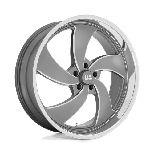 US Mag 1PC U133 DESPERADO, 24X9, 5X127, ET1, CB78.1, ANTHRACITE MILLED DIAM-CUT LIP U133249073+01L