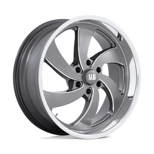 US Mag 1PC U133 DESPERADO, 22X9, 6X135, ET25, CB87.1, ANTHRACITE MILLED DIAM-CUT LIP