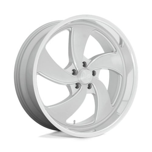 US Mag 1PC U134 DESPERADO, 22X10.5, 5X127, ET1, CB78.1, SILVER BRUSH FACE MILL DC-LIP