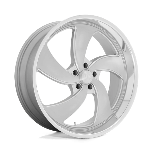 US Mag 1PC U134 DESPERADO, 24X9, 5X120.65, ET1, CB72.56, SILVER BRUSH FACE MILL DC-LIP U134249061+01L