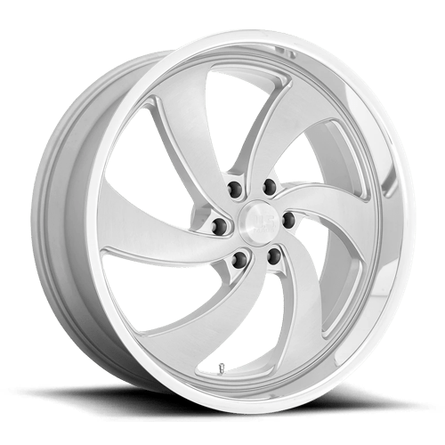 US Mag 1PC U134 DESPERADO, 24X10, 6X135, ET25, CB87.1, SILVER BRUSH FACE MILL DC-LIP U134240089+25L