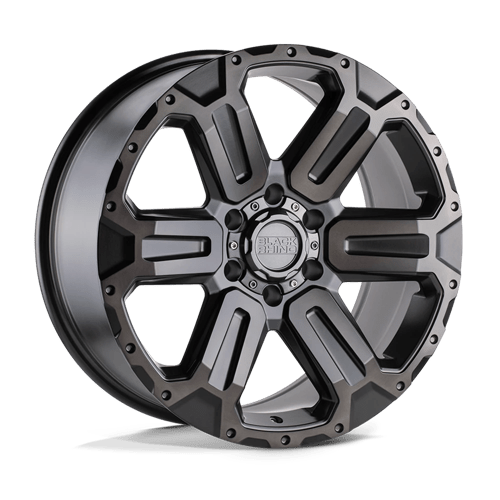 Black Rhino Hard Alloys WANAKA, 20X9, 6X4.5, ET35, CB76.1, M-GUNMETAL W/ BRUSHED FACE 2090WKA356114G76
