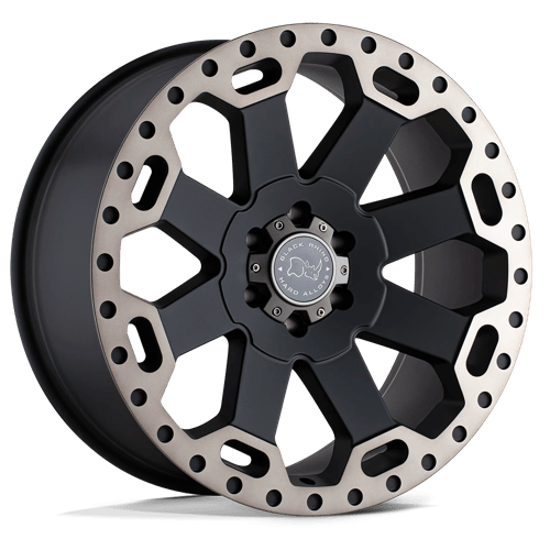 Black Rhino Hard Alloys WARLORD, 17X9, 6X139.7, ET-12, CB112.1, MATTE BLACK W/ MACH DARK TINT 1790WAR-26140M12